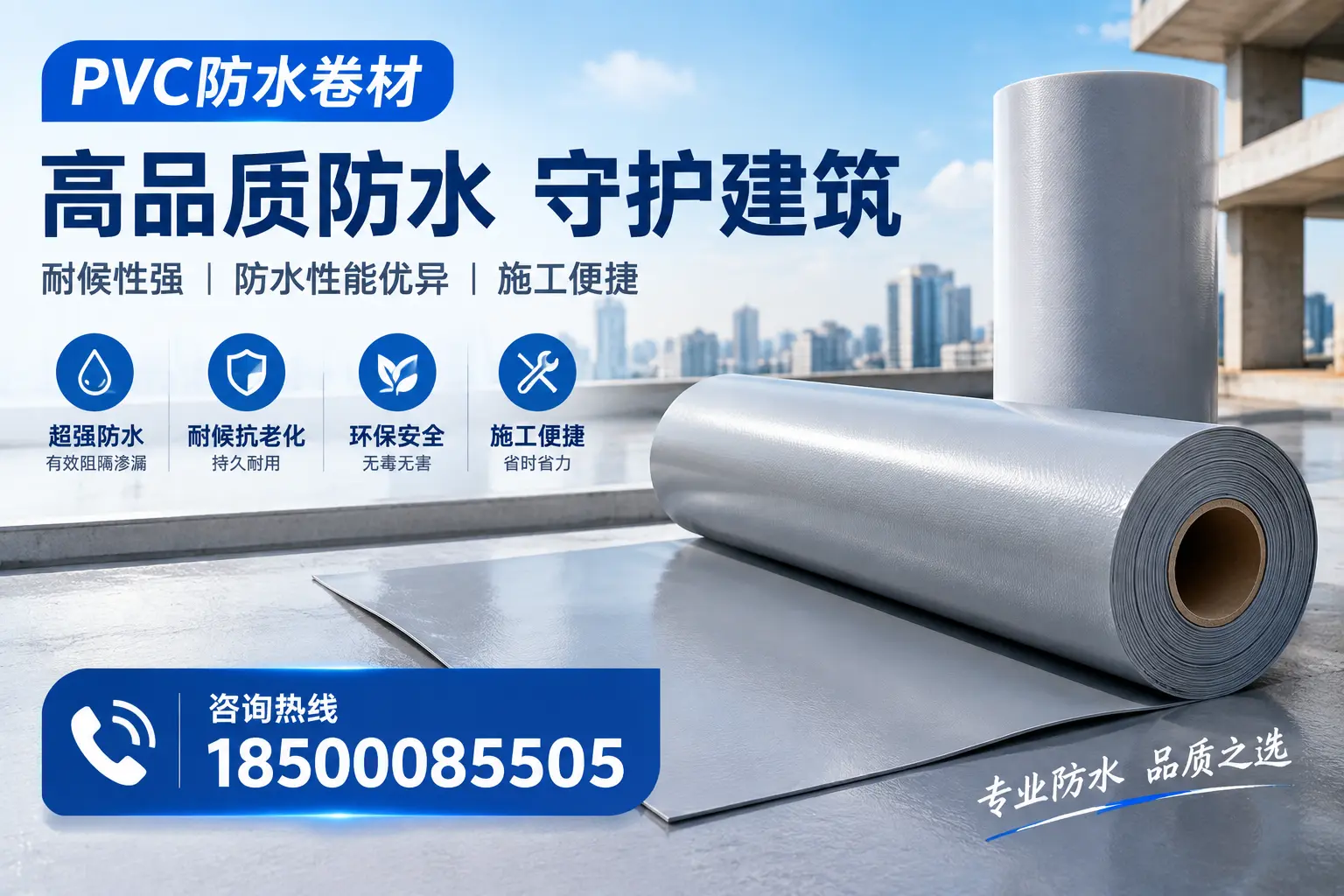 PVC防水卷材的防水效果评测，适合达州的科学依据